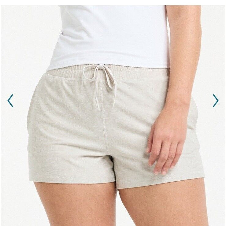 FLX Women’s Wander Soft Leisure Shorts - Ivory Silk - Medium - New Tag $35