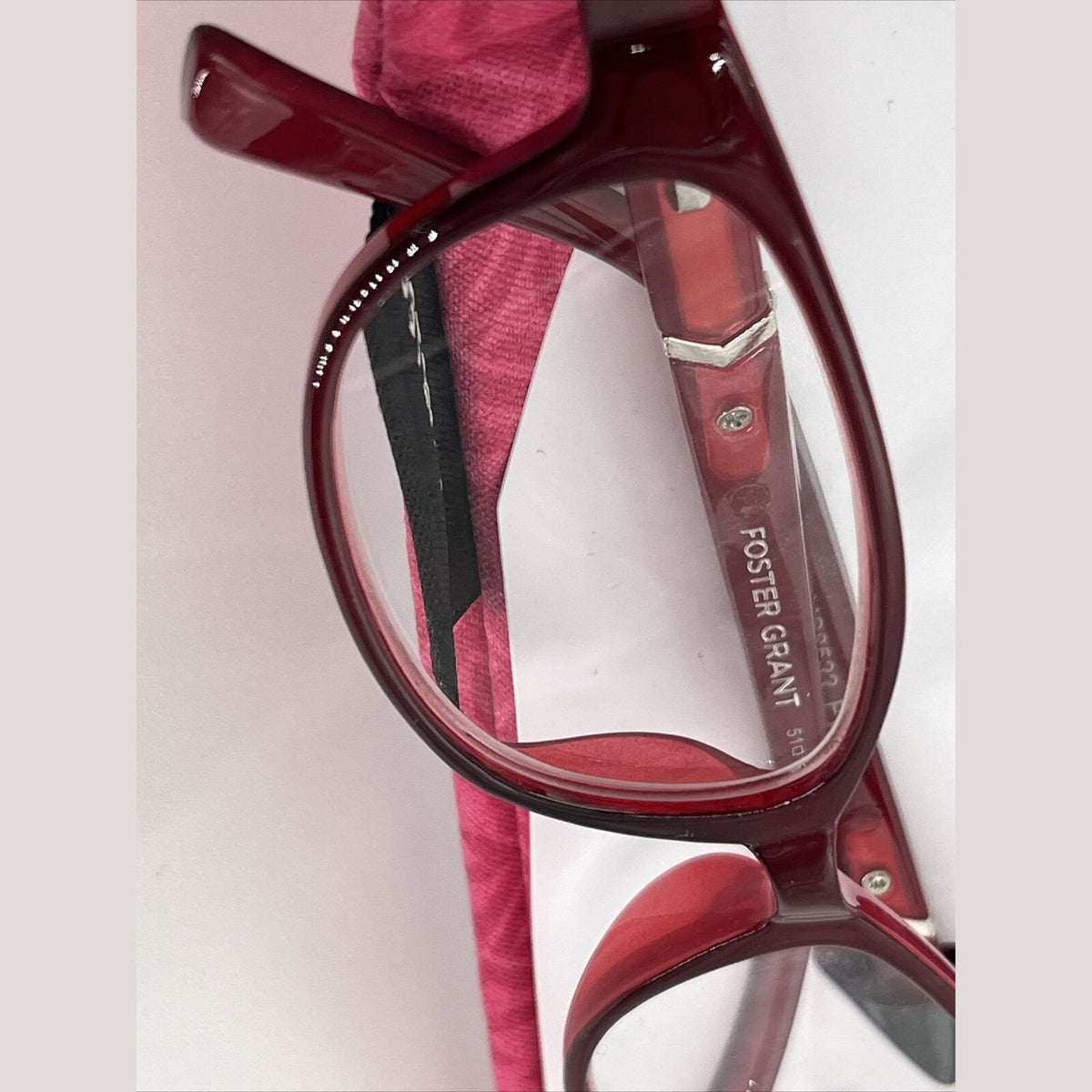 FOSTER GRANT Parissa Unisex Fashion Maroon Reading Glasses +2.75 Retail $25.99