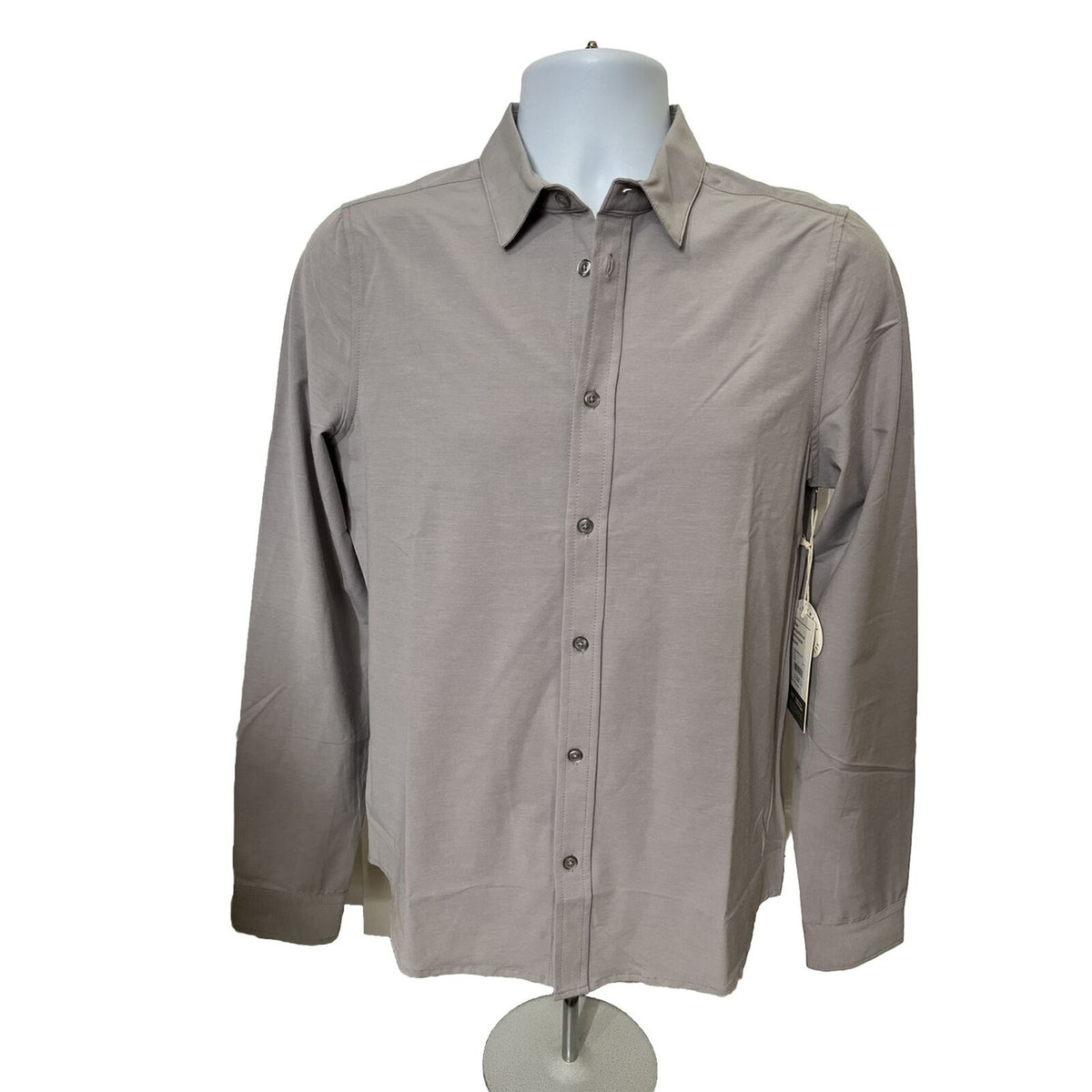 Vuori Men’s Bridge Button Down Long Sleeve Shirt -Fog Grey-Small-*New* Tag $98