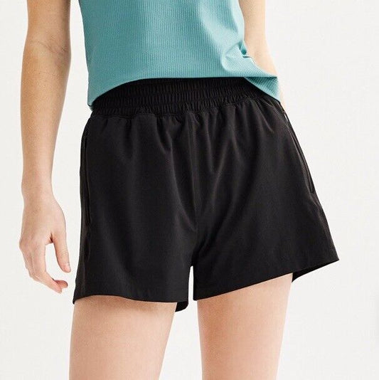 FLX Women’s Compass High Rise Shorts- Mineral Black- Large - New Tag $40