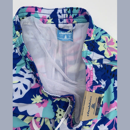 $70 Chubbies The Floral Surprise 5.5" Inseam Swim Trunks- Multi - Large -New Tag