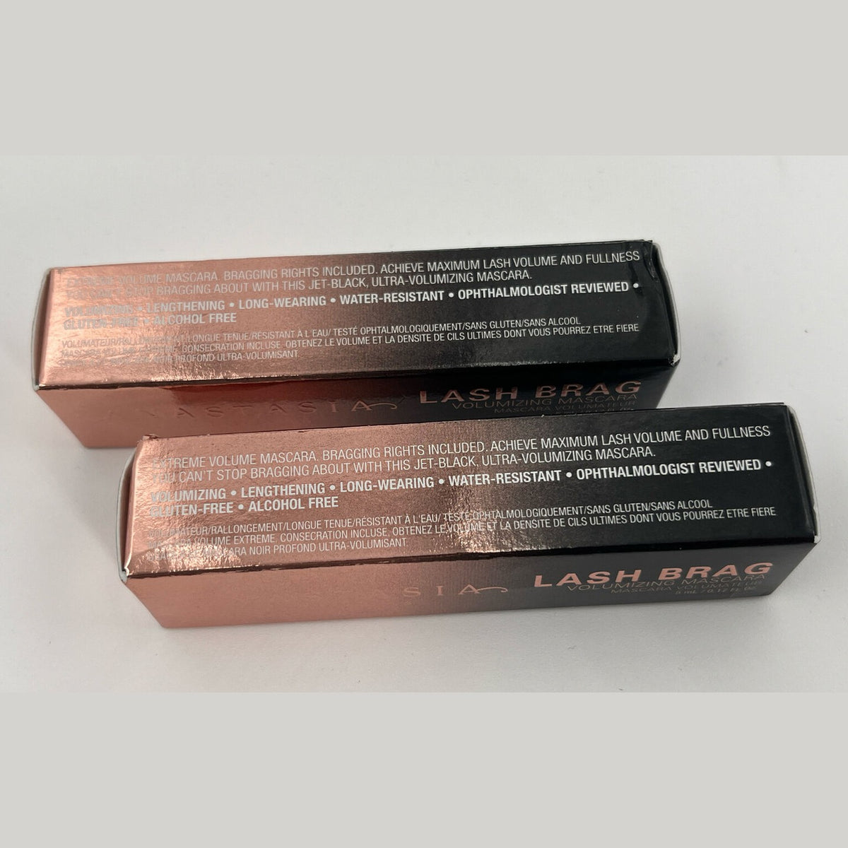 *LOT OF 2* Anastasia Lash Brag Volumizing Mascara Mini, 0.17 fl oz- NEW IN BOX