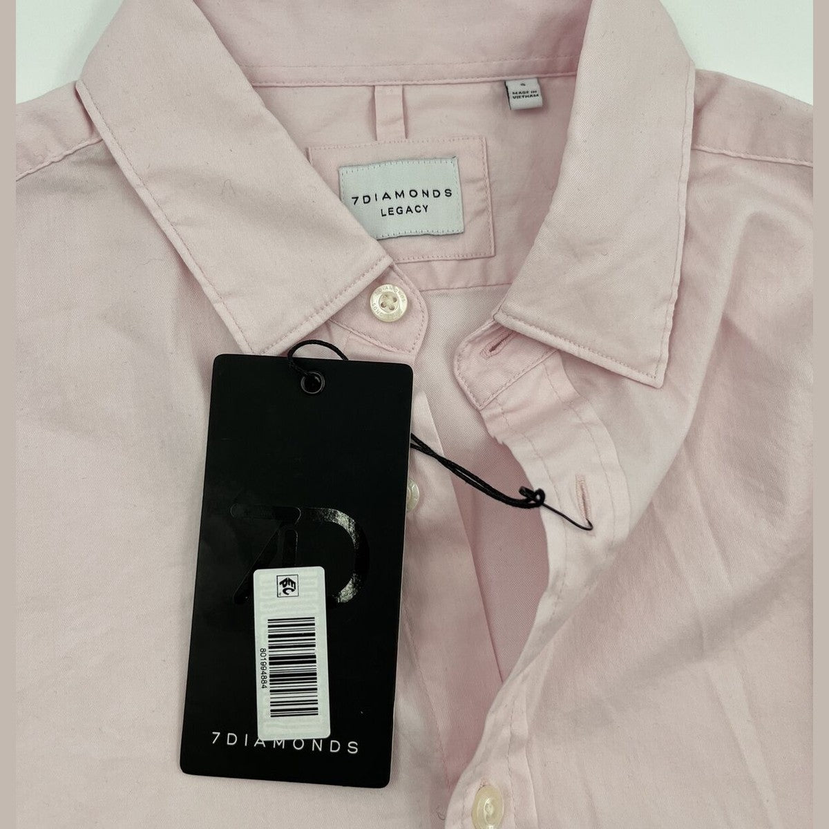 NEW 7 Diamonds Men’s Venetia Long Sleeve Button Shirt-Pale Pink-Small- $128