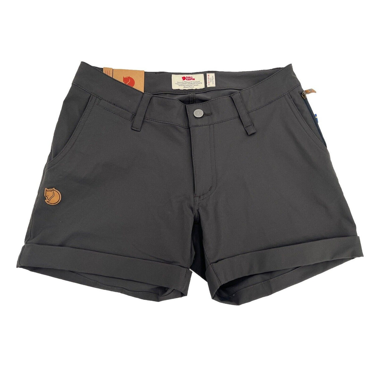 $90 FjallRaven Women’s Abisko Stretchy Trekking Shorts-Dark Grey-30/31” (EU40)