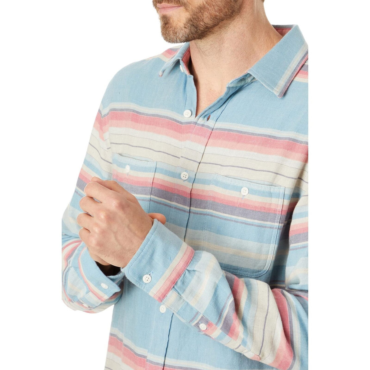 $148 Faherty Men’s The Malibu Button L/S Shirt-Paradise Rise -Medium- New Tags