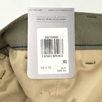 $69 Levi’s Men’s XX Chino Standard Tech Pants- Olive Green- 33W x 32L- New Tags