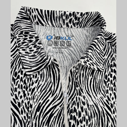 $89 IBKUL Women’s Sleeveless Zip Polo Top Shirt- Alena Black/White - Small -New