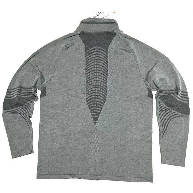 $220 Smartwool Men’s Intraknit Active Full Zip Jacket Merino - Lead Gray- Small