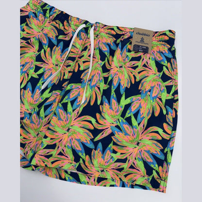 $70 Chubbies The Ocean Flowers 5.5" Inseam Swim Trunks-Multi -2XLarge -New Tag