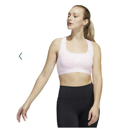 Adidas Powerreact Training Medium-Support Bra Women’s - Clear Pink- MDD - New$30