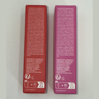 Combo Lot Of 2 LANEIGE Lip Glowy Balm- 1 Candy + 1 Berry - Hydrates & Tint-