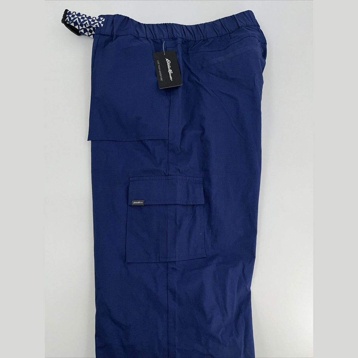 $80 Eddie Bauer Women’s Mason Belted Everyday/Campin Pants-Twlt Blue-Medium-New