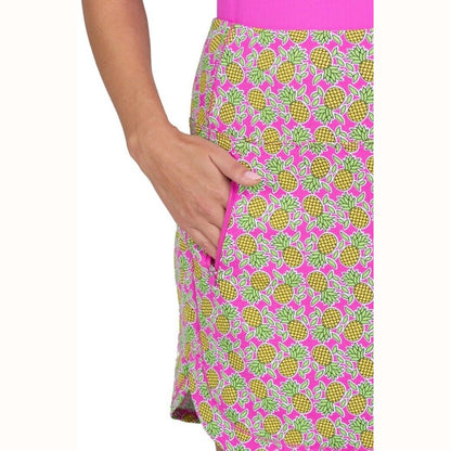 $79 IBKUL Women's Active Golf Tennis Skort - Chantal Hot Pink/Lime -Medium -New