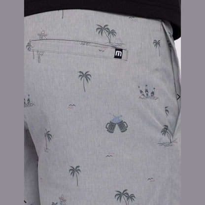 $89 Travis Mathew Men’s Straight Shot 9” Shorts - Heather Sleet- 34W - NWT