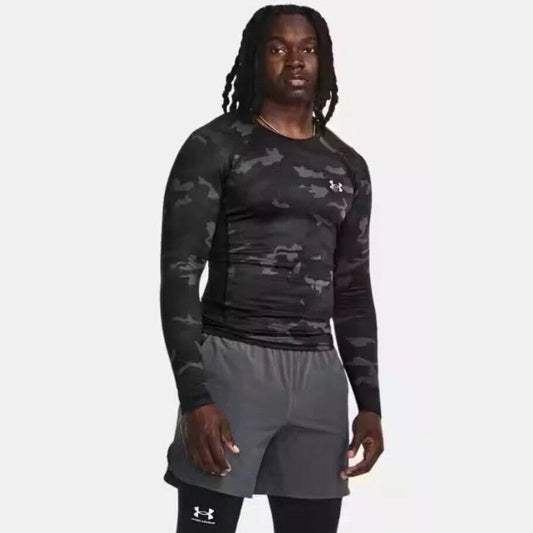 $80 Under Armour Long Sleeve ColdGear Infrared Compression-Black Camo-Medium