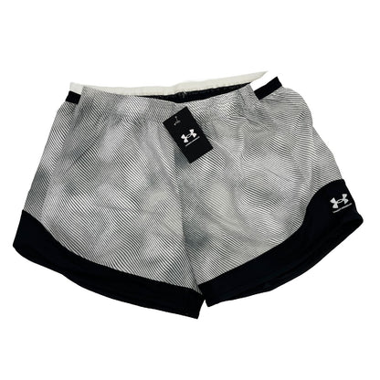 $40 Under Armour Women’s Pro Shorts PRINT Lightweight- White/Grey-Large-New