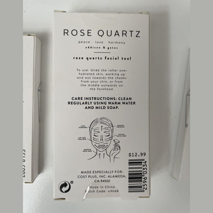 (3) Addison & Gates 3 Rose Jade Quartz Facial Roller sinus and eye $43 Value