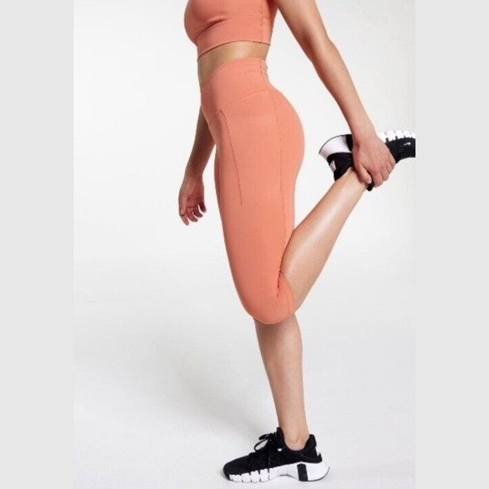 CALIA  Women’s PowerMove High Rise Knee Crop Tights - Apricot Aura- Small NWT