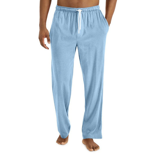 Club Room Men's Soft Drawstring Lounge Pajama Pants- Light Blue -Small NEW $40