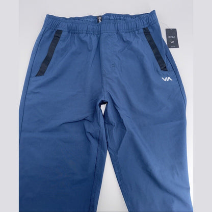 $80 RVCA Men’s Kevin EW Pants Jogger  Elastic Waist Stretch-Navy Blue-Medium-NEW