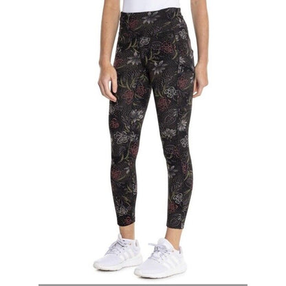 $75 Sherpa Adventure Women’s Nisha Tight Leggings-SW23015-Black Floral-Medium