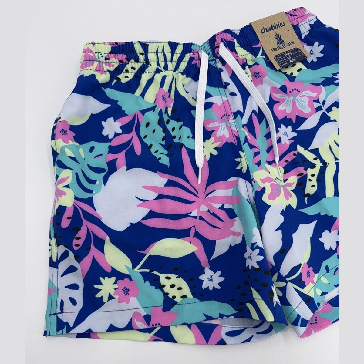 $70 Chubbies The Floral Surprise 5.5" Inseam Swim Trunks- Multi  -Small -New Tag