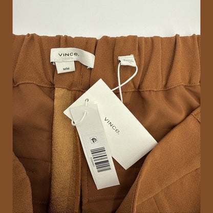 $395 Vince Women’s Wide Leg Pull-On Pants- Brown Tan- Medium- New With Tags