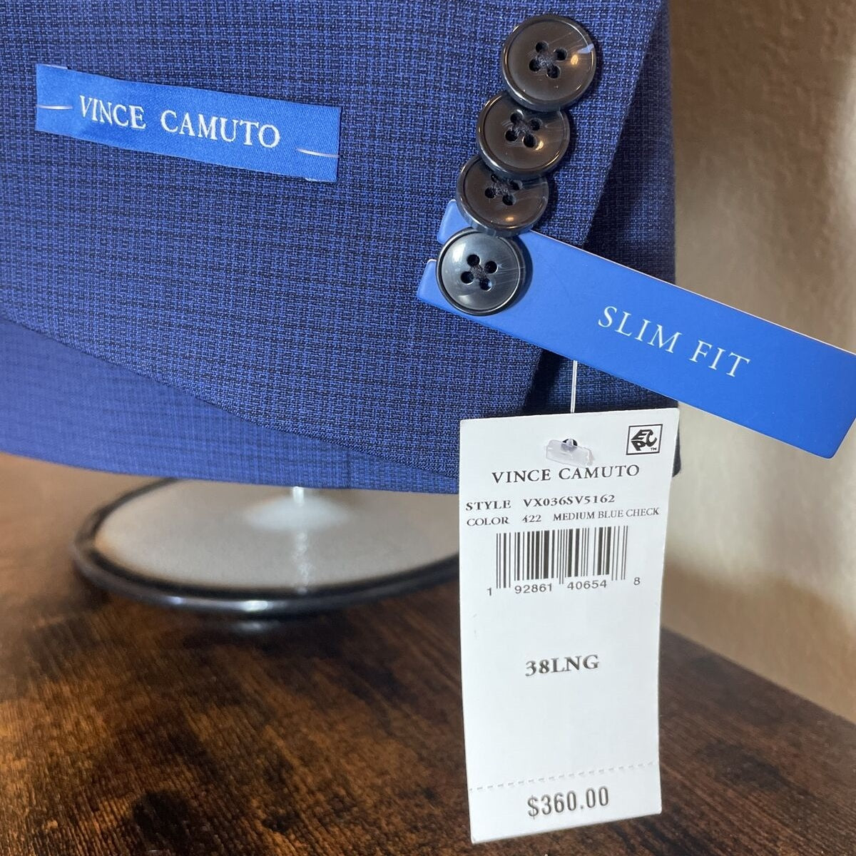 Vince Camuto Men’s Beautiful Dress Jacket VX036SV5162 - 38L- Blue - New WT $360