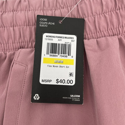 Under Armour UA Women’s 3" Woven Running Shorts - Pink Elixir-Medium-New Tag $40