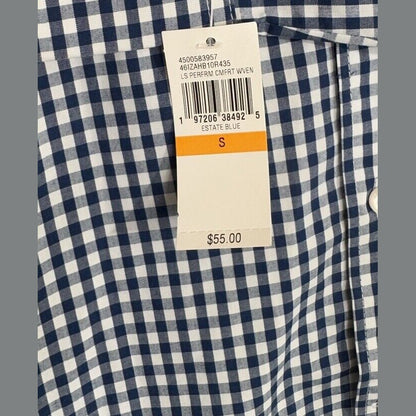 IZOD Men’s Classic Plaid Button-Down Shirt - Blue Estate - Small