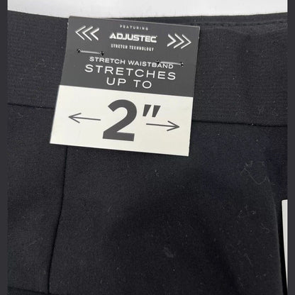 JF J Ferrar Men's Super Slim Dress Pants Slacks Flat Front-Black-34W 30L- New