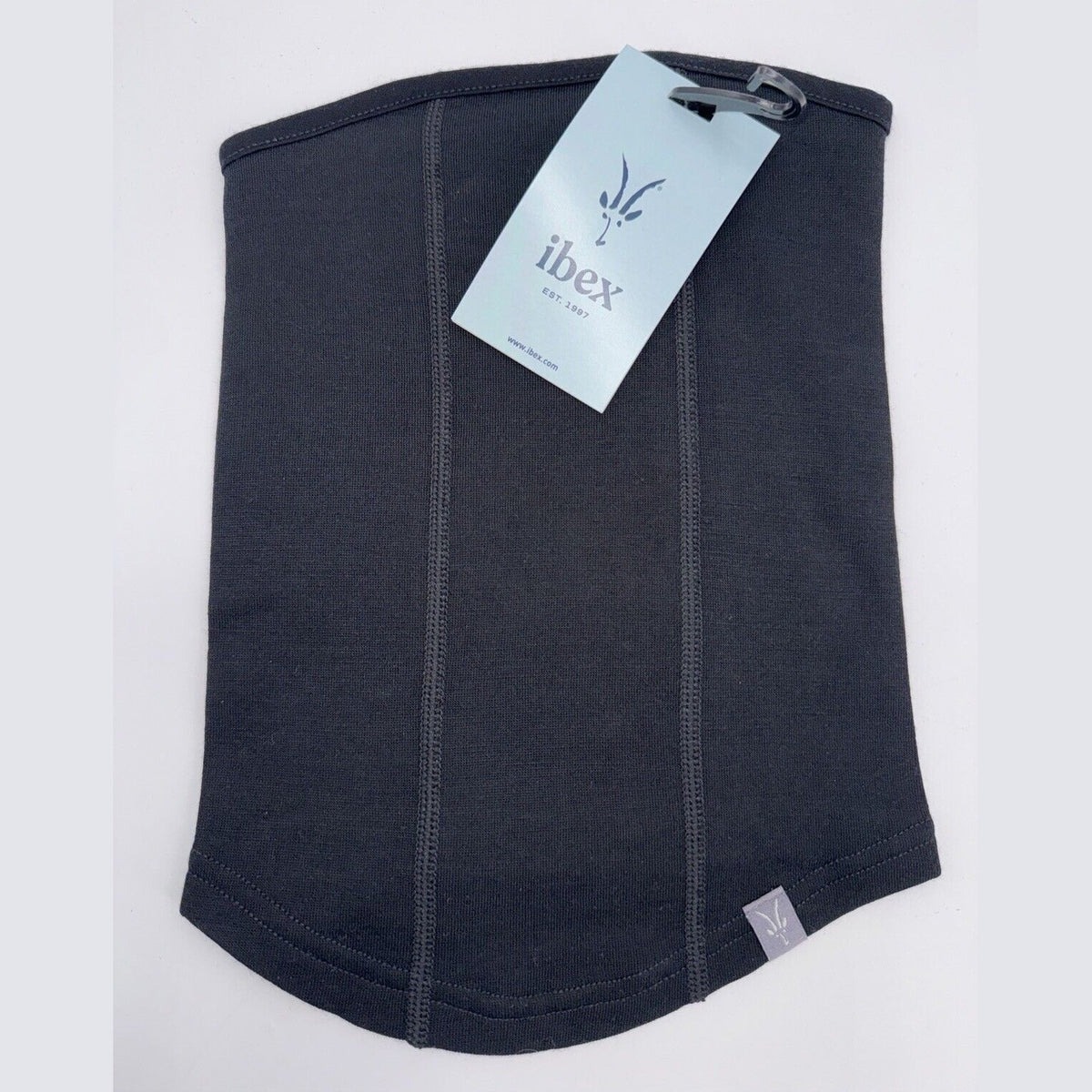 $60 Ibex Neck/Face Gaiter 100% Merino Wool Breathable Unisex-  Black- New Tags