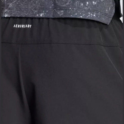$75 Adidas Men’s 7 " WO POW 2IN1 Compression Shorts- Black/Black- Medium-New