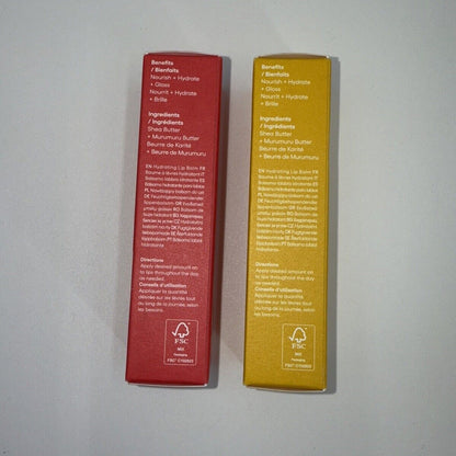 Combo Lot Of 2 LANEIGE Lip Glowy Balm- 1 Mango+ 1 Berry - Hydrates & Tint-