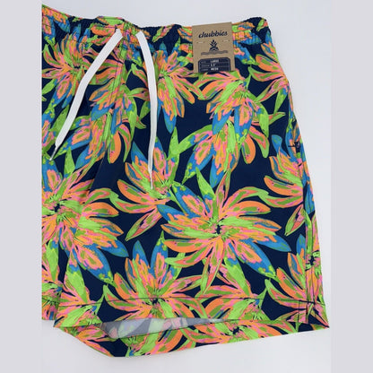 $70 Chubbies The Ocean Flowers 5.5" Inseam Swim Trunks-Multi -Large -New Tag