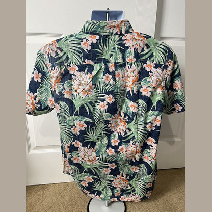 Chubbies Shirt Mens Blue Hawaiian The Resort Friday Pullover Floral-Medium - New