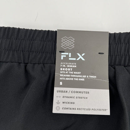 FLX Men’s 7” Accelerate Training Shorts - Black Size: Small - New  $50