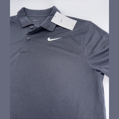 $50 Nike Men's Dri-FIT Short Sleeve Golf Polo Shirt FZ5646 -Black- Small - NEW