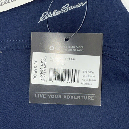 Eddie Bauer Women’s Rainier Capri Hiking UPF StormRepel - Navy - Size: 10 (34”W)