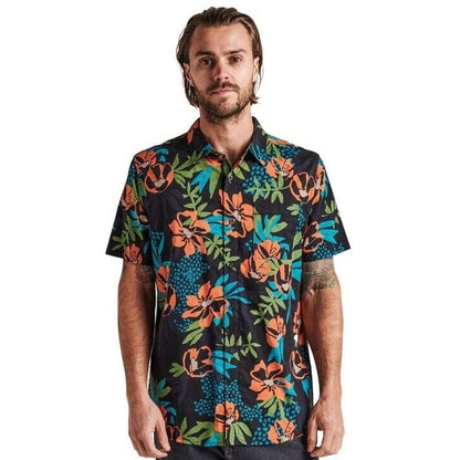 $79 Roark Men’s Journey Tahiti Nui Button S/S Shirt-Black Multi- Small-New Tag