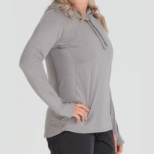 NRS Women’s Silkweight H2Core Hoodie - Sharkskin Grey-Size XSmall  UPF 50+- NEW