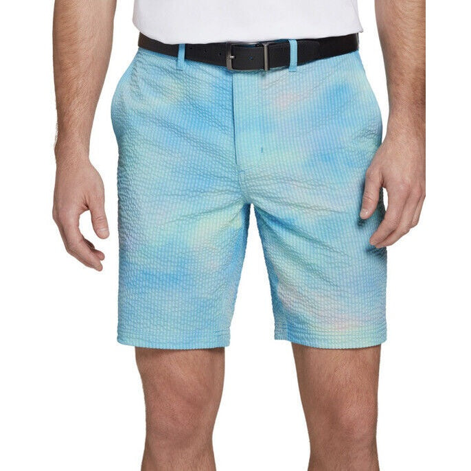 Original Penguin Mens Golf Shorts Tie-dyed ￼8”￼- Cloisonne Blue-34W- New $85