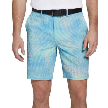 Original Penguin Mens Golf Shorts Tie-dyed ￼8”￼- Cloisonne Blue-34W- New $85