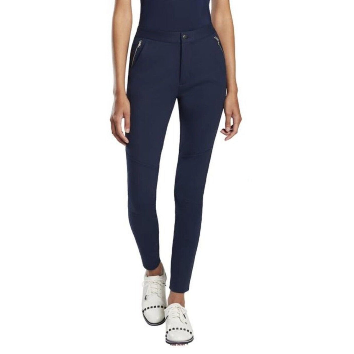 $130 G/Fore Women's Ponte Moto Golf Pants- Navy Twilight -Size: 10 (30W 29L)-New