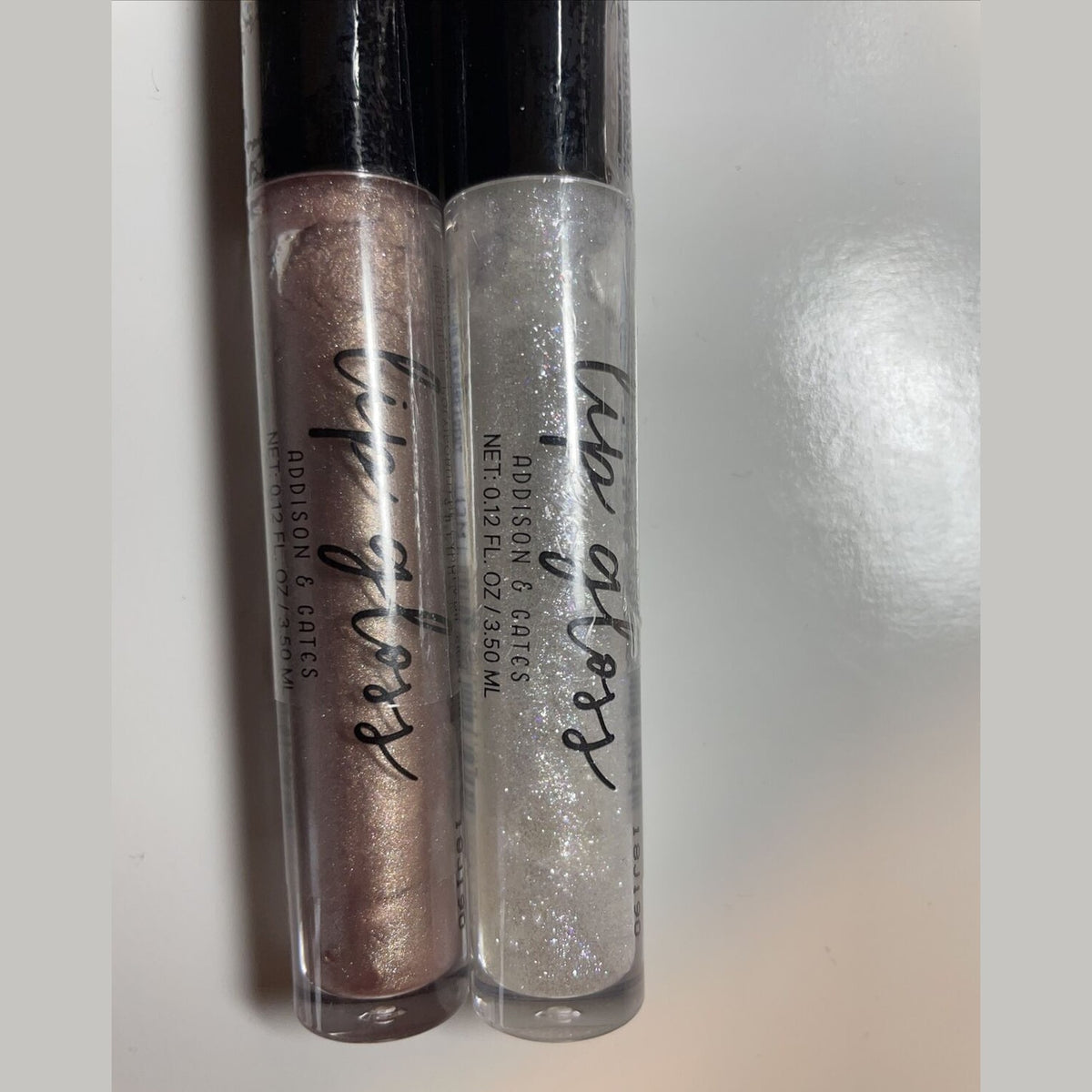 2 Pack Addison & Gates Set Lip Gloss, 1 Iridescent Glow, 1 Mauve 1 Each - Sealed