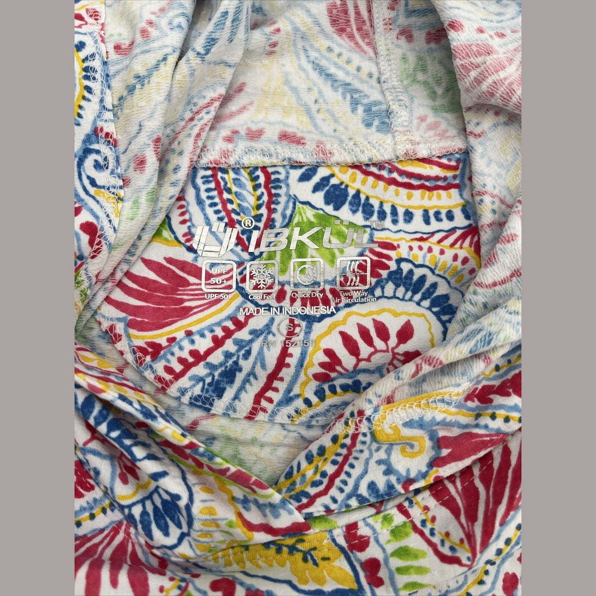 $110 IBKUL Women’s Massie Print Long Sleeve Hoody -Watermelon Multi-Small-New
