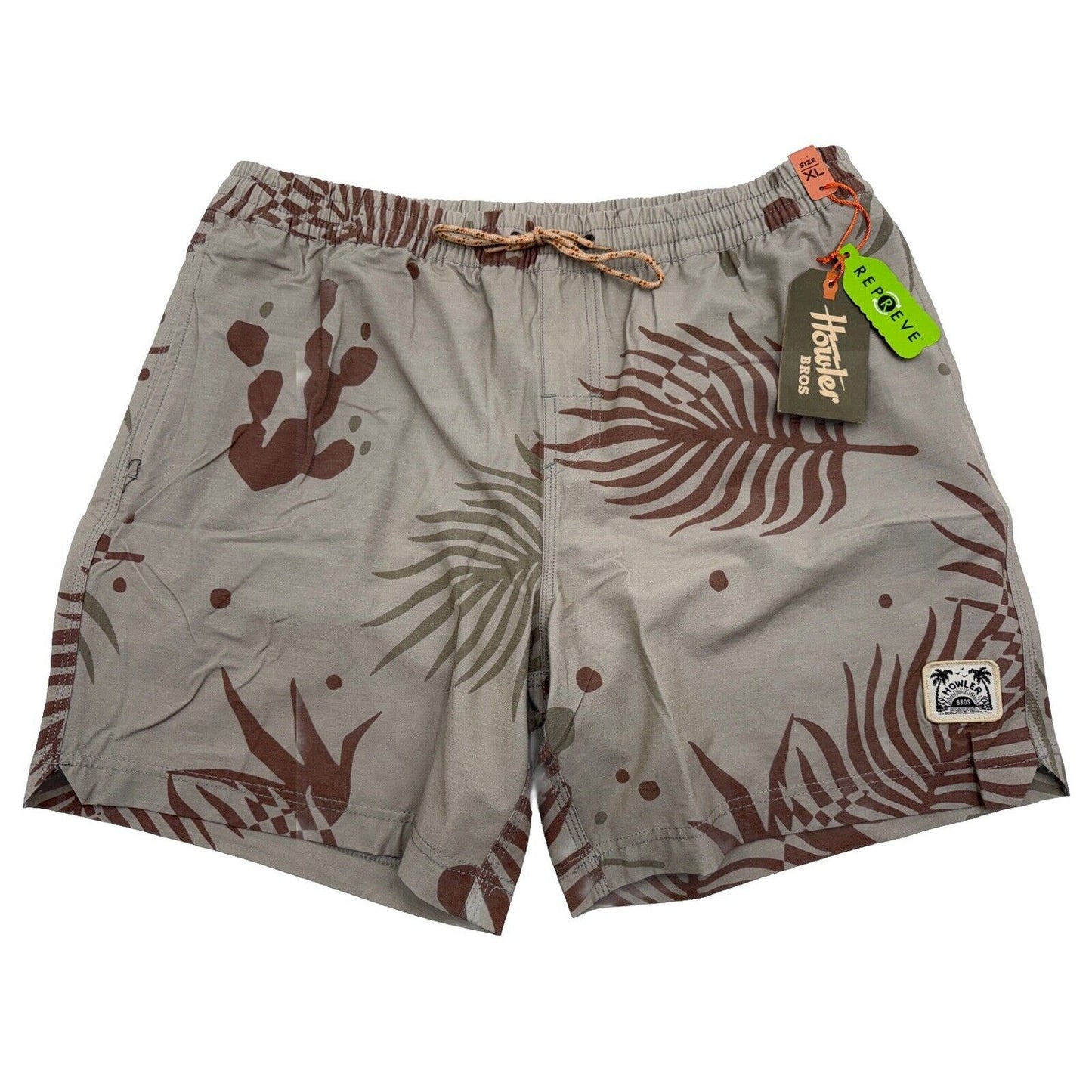 $59 Howler Bros Men’s Deep Set Boardshorts Swim Trunks- Forest Beige-XLarge- NEW