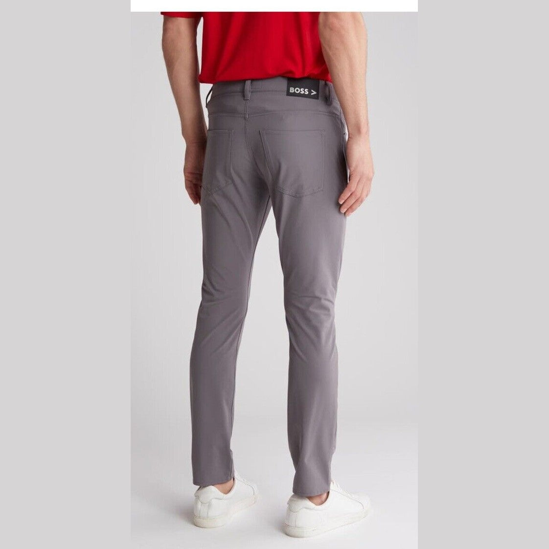 $178 Hugo Boss Delaware Slim Fit 5 Pocket Pants- Dark Grey-Size: 38W 32L-New Tag