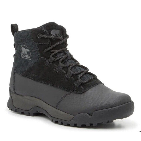 $140 Sorel Men's Buxton Winter Boots Waterproof Insulated- Black- Size: 10M-New