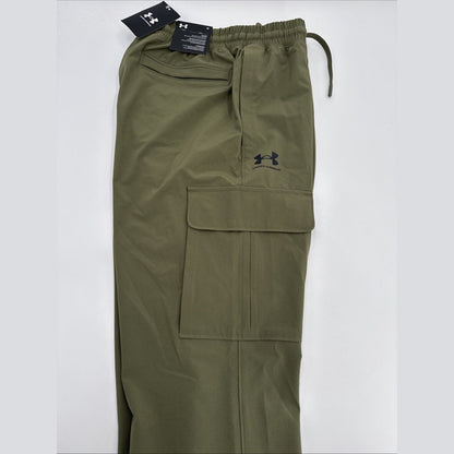 $80 Under Armour UA Men’s Cargo Woven Joggers-Olive Green -Small -New With Tags